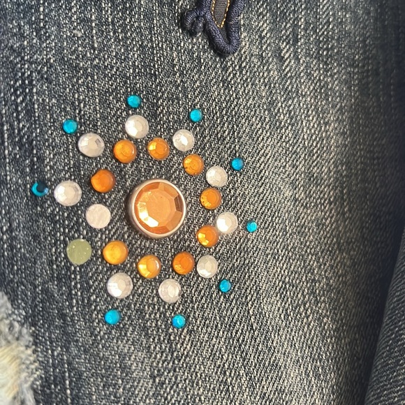 7 For All Mankind/The Great China Wall Vintage embellished embroidered jeans 30 - Picture 13 of 15